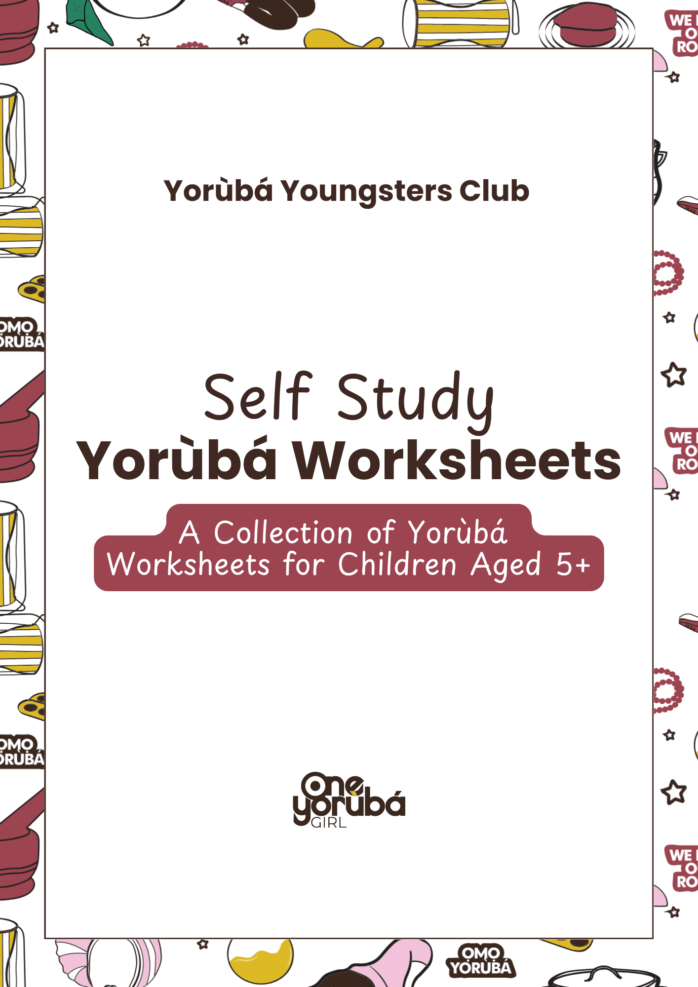Yoruba worksheet youngsters cover Yoruba worksheet youngsters cover